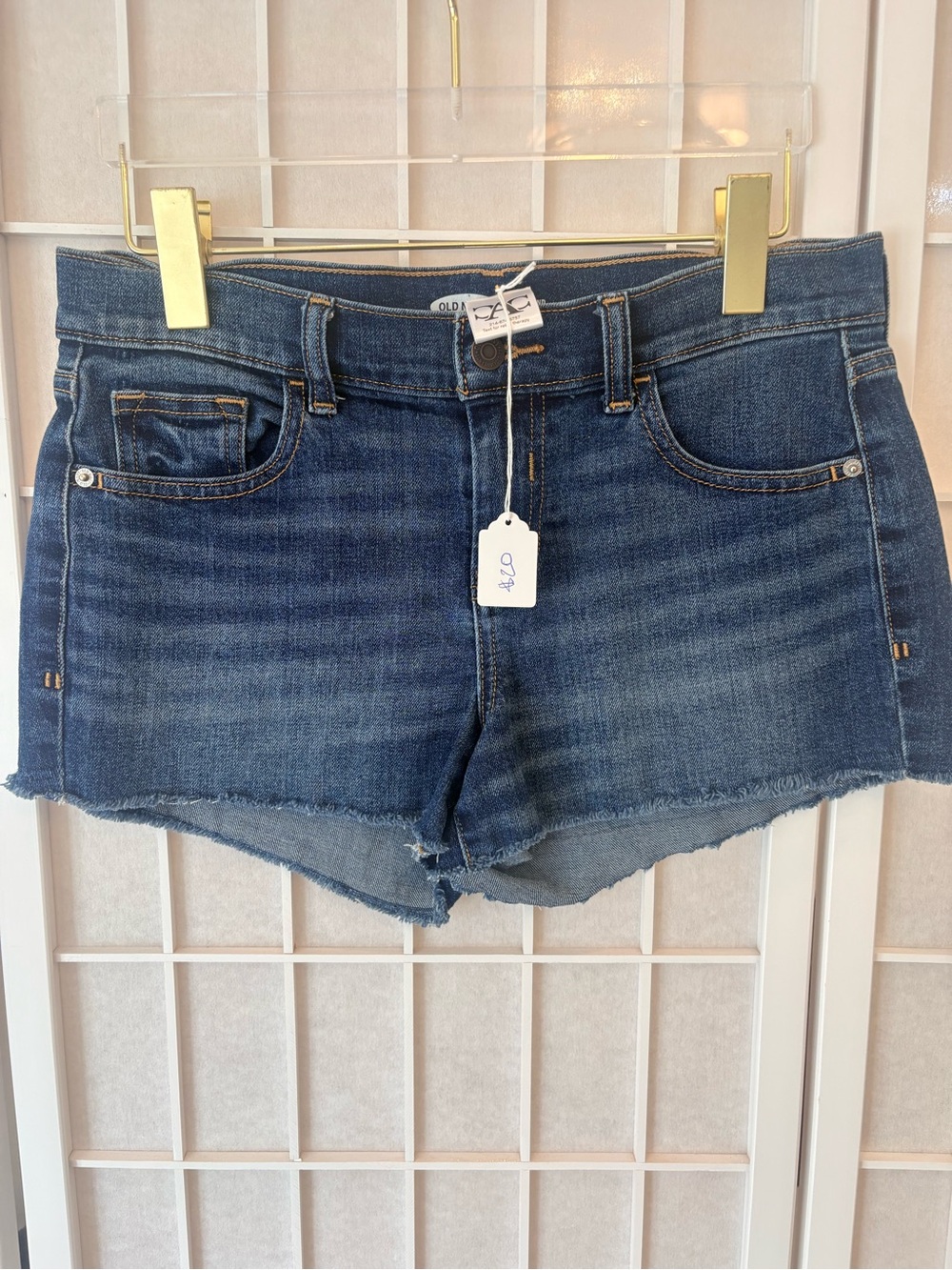 Old Navy Blue Frayed-Hem Denim Shorts